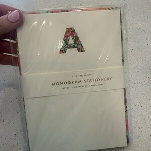 Letter “A” Rifle Paper Co. Monogram Stationery Set